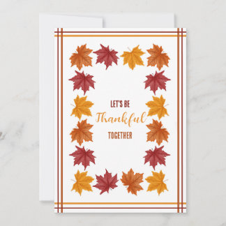 Waterverf Herfstbladeren Thanksgiving Kaart