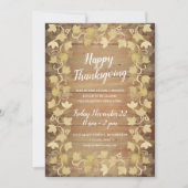 waterverf herfstbladeren Thanksgiving uitnodiging (Voorkant)