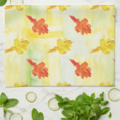 waterverf herfstbladeren theedoek (Gevouwen)