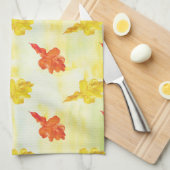 waterverf herfstbladeren theedoek (Quarter Fold)