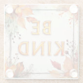 Waterverf herfstbladeren zijn vriendelijk glazen onderzetter (Achterkant)