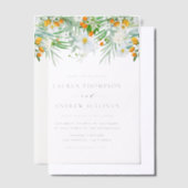 Waterverf Herfstbloei Botanische Herfstbruiloft Vellum Uitnodigingen (Offset)