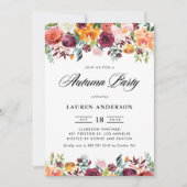 Waterverf Herfstbloei Garland Herfstfeest Kaart (Voorkant)