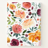 Waterverf Herfstbloei gepersonaliseerd Notitieboek (Achterkant)