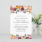 Waterverf Herfstbloei Herfstuitnodiging (Staand voorkant)