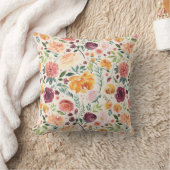 Waterverf Herfstbloeipatroon Kussen (Deken)