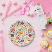  Waterverf Herfstbloeipatroon Papieren Bordje (Feest)