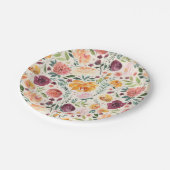  Waterverf Herfstbloeipatroon Papieren Bordje (Gekanteld)