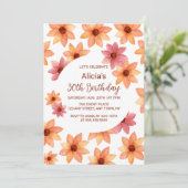 Waterverf herfstbloem elke leeftijd Verjaardag Kaart (Staand voorkant)