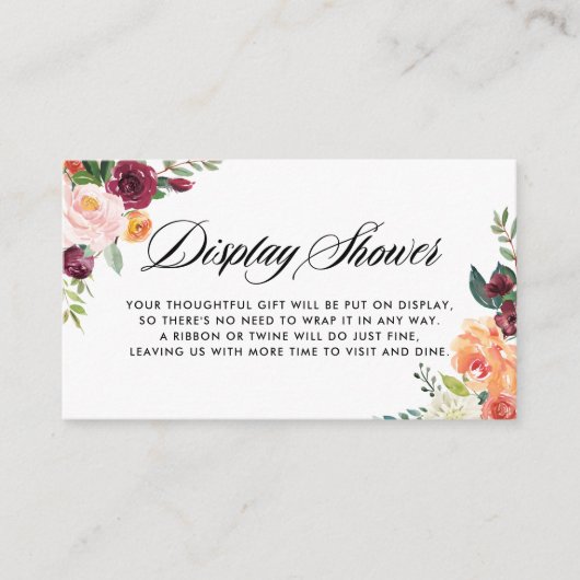 Waterverf Herfstbloemen Bloemen Bloemen Weergave D Informatiekaartje (Voorkant)