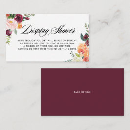 Waterverf Herfstbloemen Bloemen Bloemen Weergave D Informatiekaartje