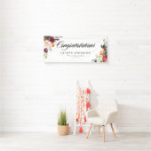 Waterverf Herfstbloemen Boeket Herfst Afstuderen Spandoek (Insitu)