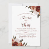 WATERVERF HERFSTBLOEMEN BRUILOFT KAART (Voorkant)