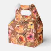 Waterverf herfstbloemen bruiloftsdouche bedankdoosjes (Achterkant)