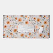 Waterverf Herfstbloemen Minimalistisch Botanisch Bureaumat (Keyboard & Muis)