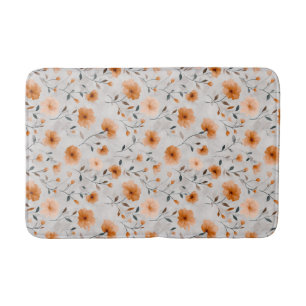 Waterverf Herfstbloemen Simplistisch Botanisch Badmat