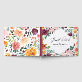 Waterverf Herfstbloesems Bloemige Bruiloft Gastenboek (Volledig)