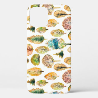 Waterverf herfstbomen, naadloos patroon. Case-Mate iPhone case