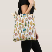 Waterverf herfstbomen, naadloos patroon. tote bag (Dichtbij)