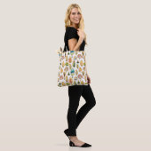 Waterverf herfstbomen, naadloos patroon. tote bag (Op model)