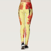 Waterverf herfstbomen: naadloze illustratie leggings (Achterkant)