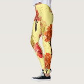 Waterverf herfstbomen: naadloze illustratie leggings (Links)