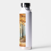 Waterverf herfstbos: levendige Herfst kunst Waterfles (Links)