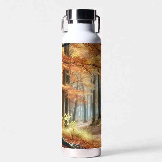 Waterverf herfstbos: levendige Herfst kunst Waterfles (Voorkant)