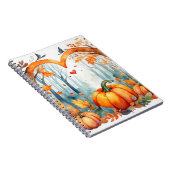 Waterverf herfstbos pompoenbladeren notitieboek (Rechterzijde)