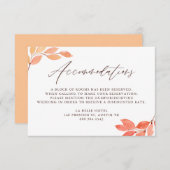 Waterverf herfstbruinbruidingen informatiekaartje (Voorkant / Achterkant)