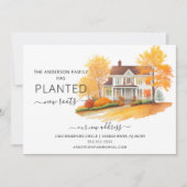 Waterverf Herfsthuis Verhuisaankondiging Kaart (Voorkant)