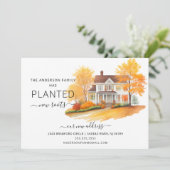 Waterverf Herfsthuis Verhuisaankondiging Kaart (Staand voorkant)