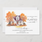 Waterverf Herfsthuis Verhuisaankondiging Kaart (Voorkant)