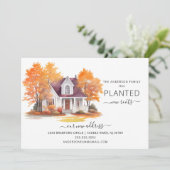 Waterverf Herfsthuis Verhuisaankondiging Kaart (Staand voorkant)