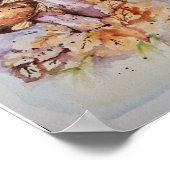 Waterverf herfstkleuren paddenstoelen poster (Hoek)