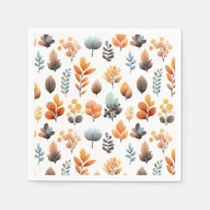 Waterverf Herfstloof Botanische Thanksgiving Servet