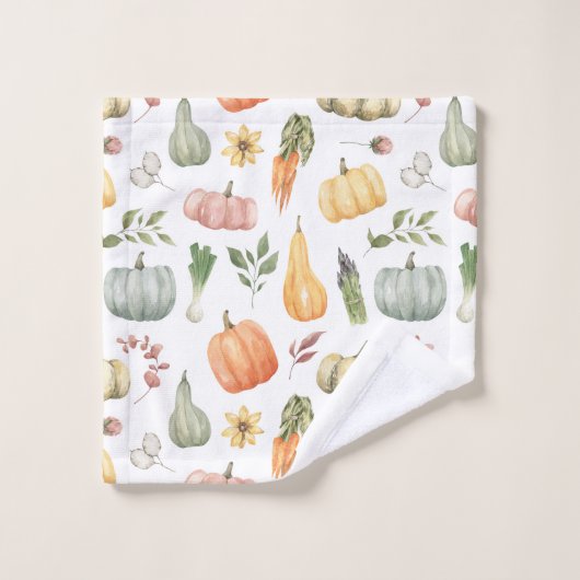 Waterverf herfstoogstpatroon bad handdoek (Wasdoekje)