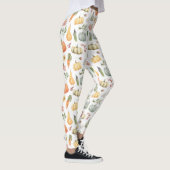 Waterverf herfstoogstpatroon leggings (Rechts)