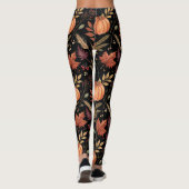 Waterverf herfstoogstpatroon leggings (Achterkant)