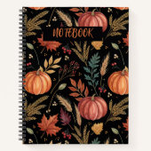 Waterverf herfstoogstpatroon notitieboek (Voorkant)