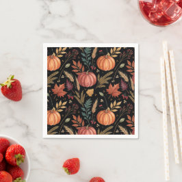 Waterverf herfstoogstpatroon servet