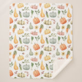 Waterverf herfstoogstpatroon sherpa deken (Voorkant)