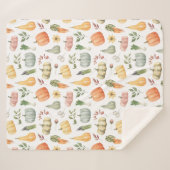 Waterverf herfstoogstpatroon sherpa deken (Voorkant (horizontaal))