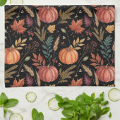 Waterverf herfstoogstpatroon theedoek (Gevouwen)