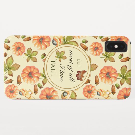 Waterverf  herfstpatroon Case-Mate iPhone case (Achterkant (horizontaal))