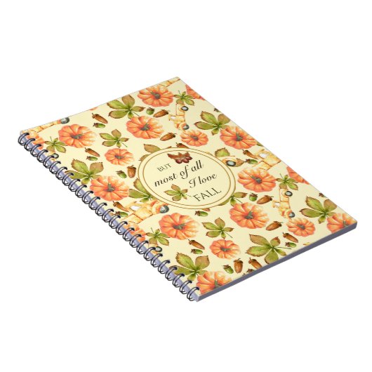 Waterverf  herfstpatroon notitieboek (Rechterzijde)