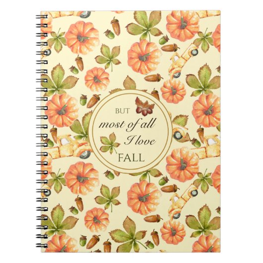 Waterverf  herfstpatroon notitieboek (Voorkant)