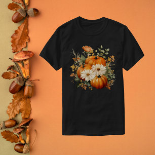 Waterverf herfstpompoen t-shirt