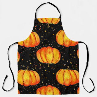 Waterverf herfstpompoenen, Halloween print Schort