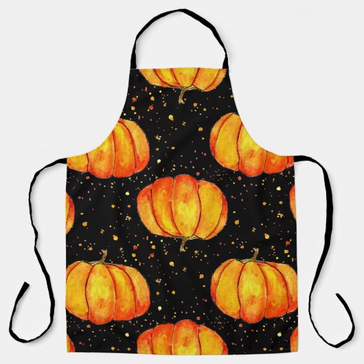 Waterverf herfstpompoenen, Halloween print Schort (Voorkant)